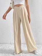 Pleated Wide Leg Pants