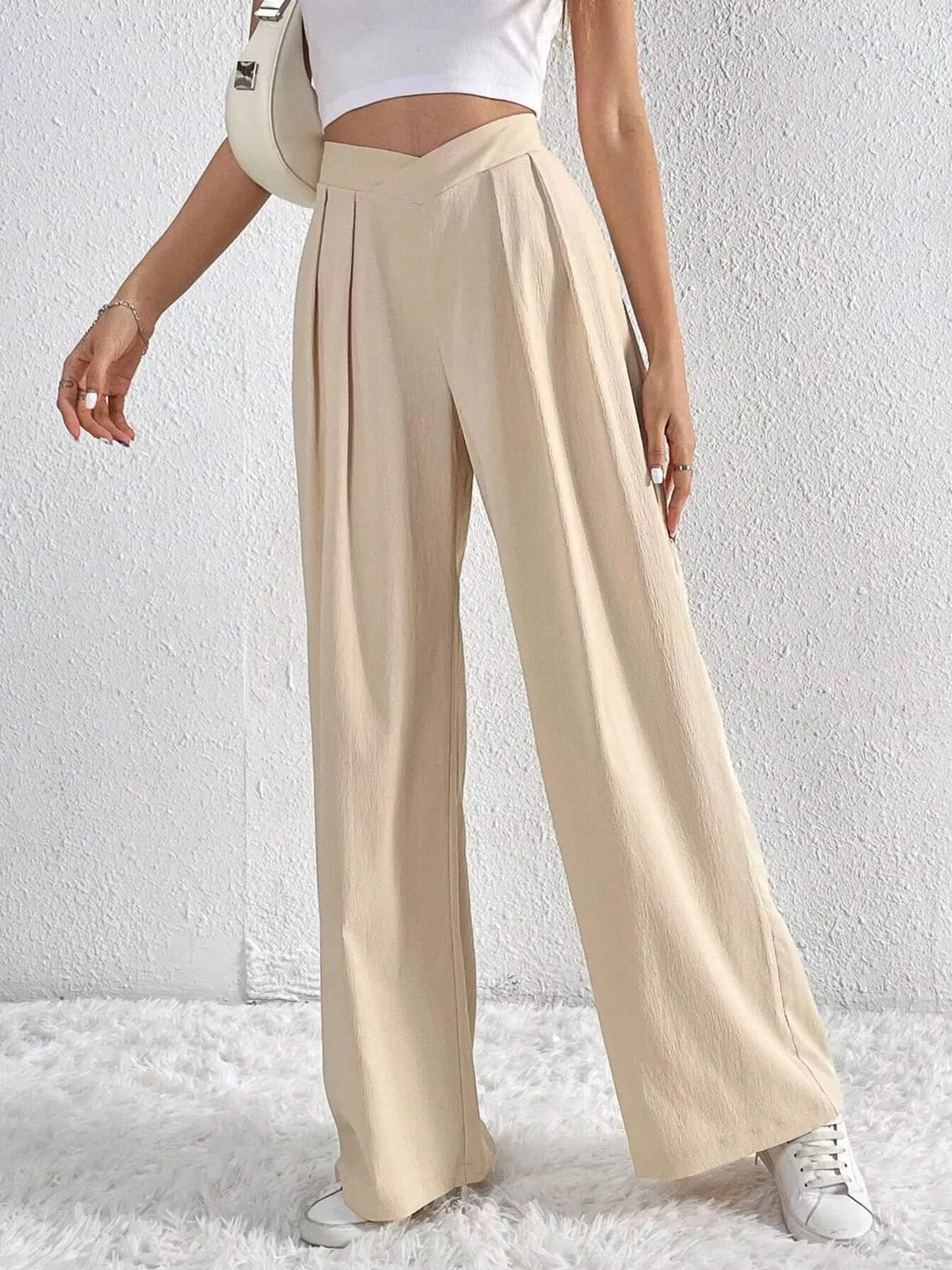 Pleated Wide Leg Pants