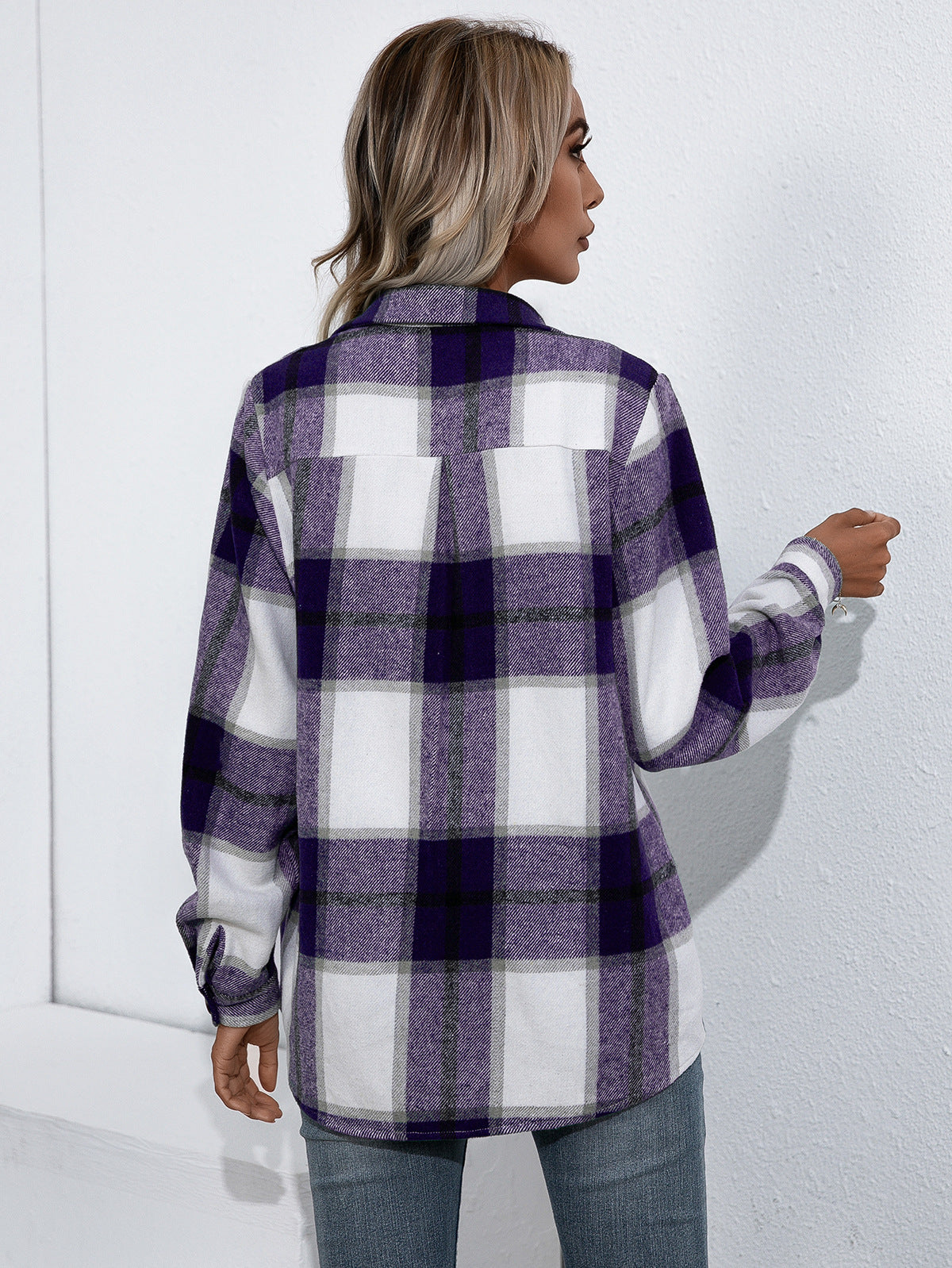 Plaid Button Up Flannel Shirt (15)