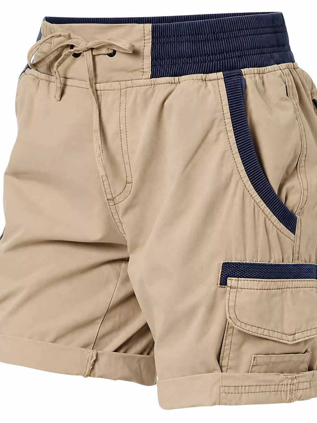 Full Size Drawstring Cargo Shorts Plus (66)