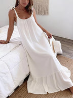 Sleeveless Tie Strap Flowy Maxi Dress (3)
