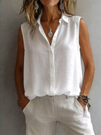 Sleeveless Button-down Shirt (14)