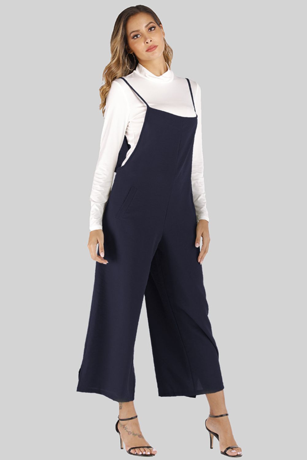 Full Size Cropped Wide Leg Overalls Pockets (11)