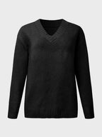 V-neck Long Sleeve Knit Top (16)