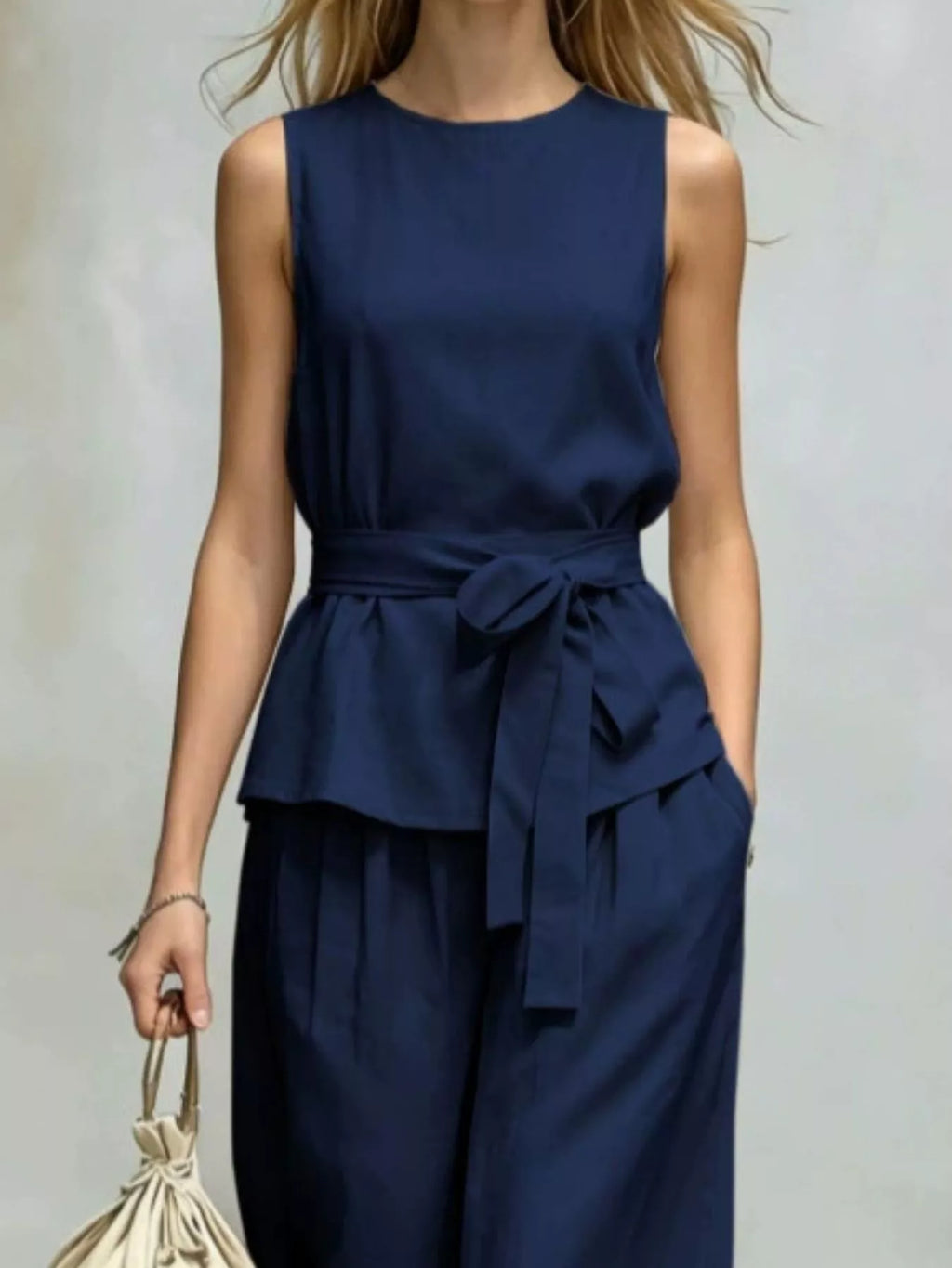 Sleeveless Top Wide-leg Pants Set (8)