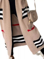Striped Longline Open Front Cardigan (12)