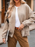 Full Size Floral Quilted Zip Up Jacket Plus