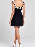 Floral Sleeveless Mini Dress Pockets (5)