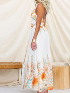 Floral Print Halter Neck Maxi Dress (5)