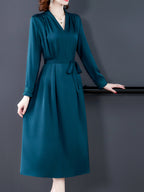 Heavy Silk Long-sleeved Dress Spring photo 1