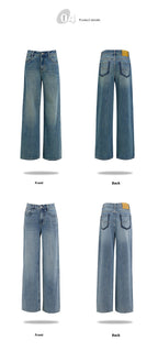Wide Leg Jeans High Waist Baggy Straight Trousers photo 3