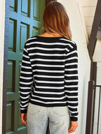 Striped Button-up Cardigan (8)