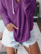 Full Size Drawstring Long Sleeve Hoodie Plus (21)