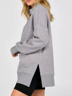 Quarter-zip Dropped Shoulder Sweatshirt (13)