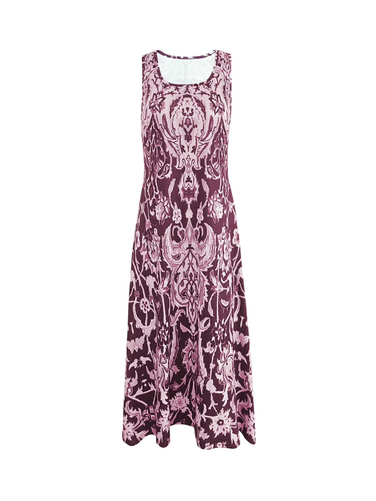 Printed Sleeveless Midi Dress (9)