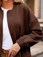 Full Size Floral Quilted Zip Up Jacket Plus (7)