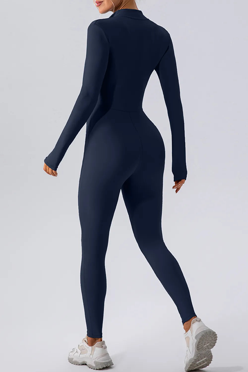 Half Zip Mock Neck Active Jumpsuit (6)