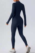 Half Zip Mock Neck Active Jumpsuit (6)