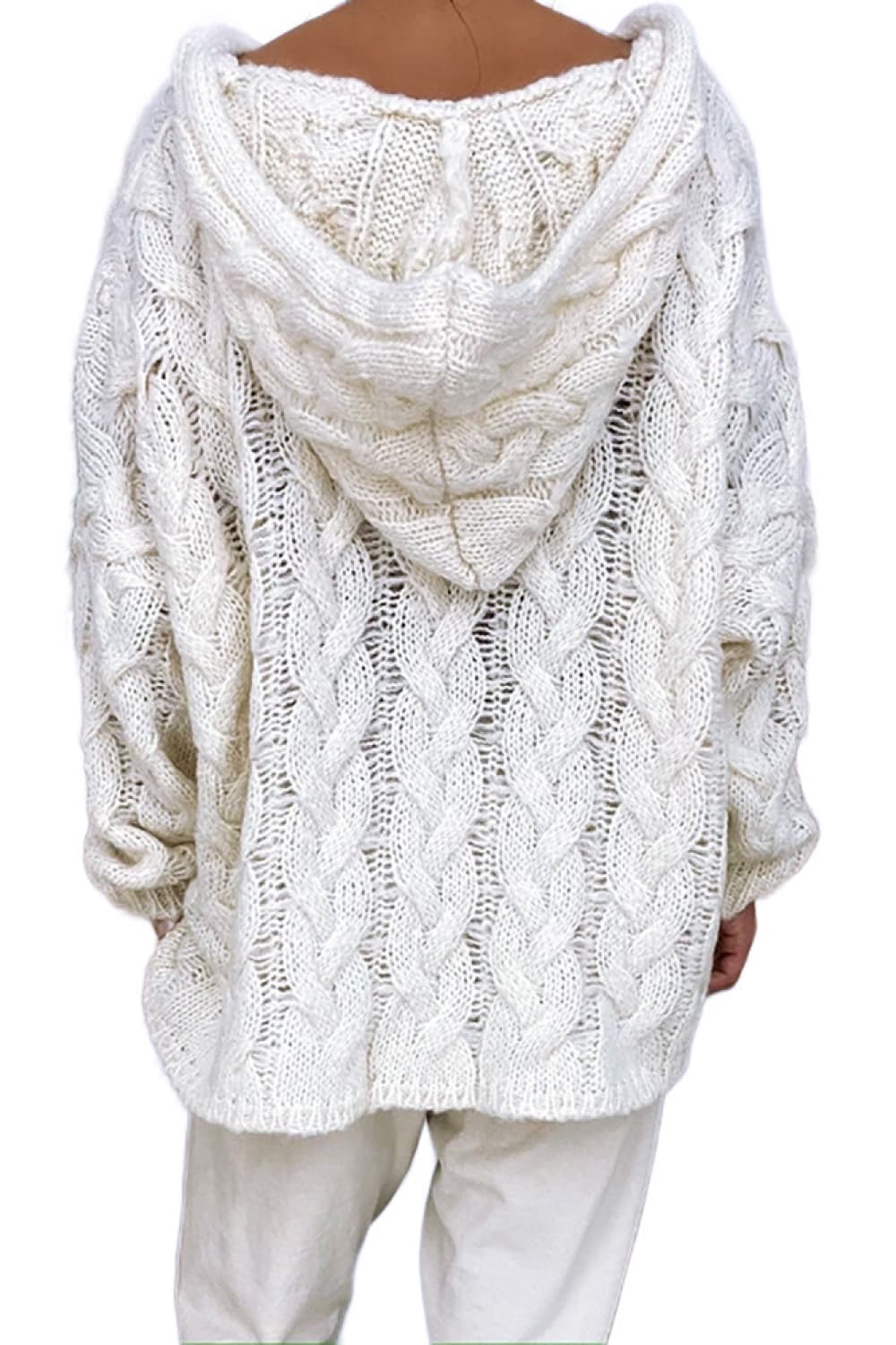 Cable-knit Hooded Sweater (16)