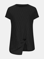 Full Size Round Neck Short Sleeve T-shirt (14)