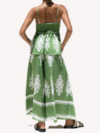 Printed Cami Wide Leg Pants Set (18)