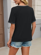 Contrast Trim Short Sleeve T-shirt (11)