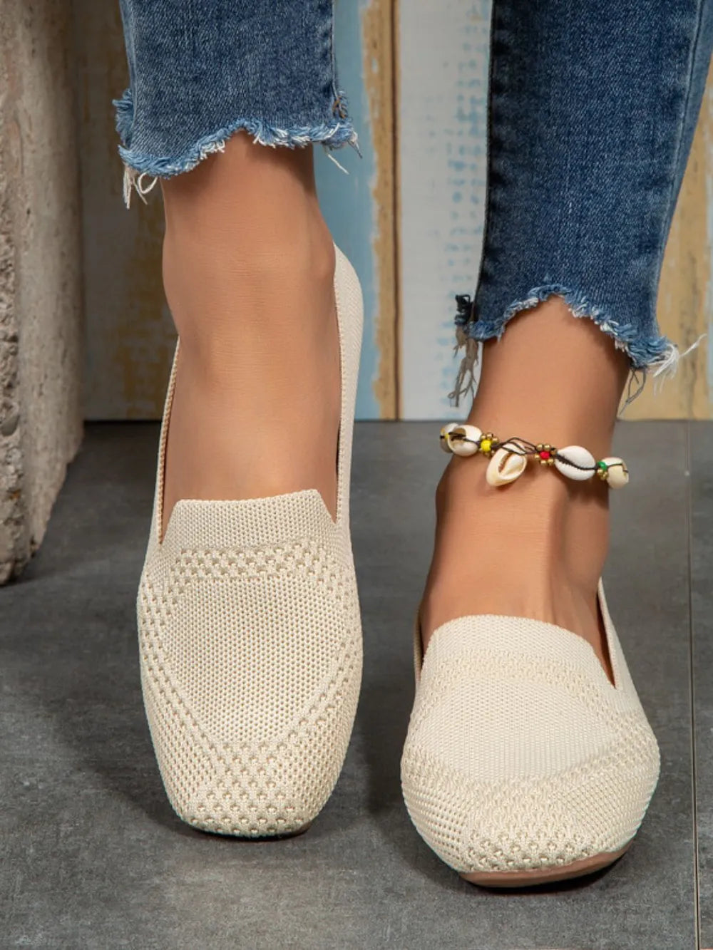 Square Toe Flat Slip-ons (14)