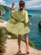 Surplice Half Sleeve Mini Dress (12)