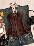 Embellished Front Halter Neck Cami (6)