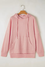 Waffle-knit Long Sleeve Hoodie (18)