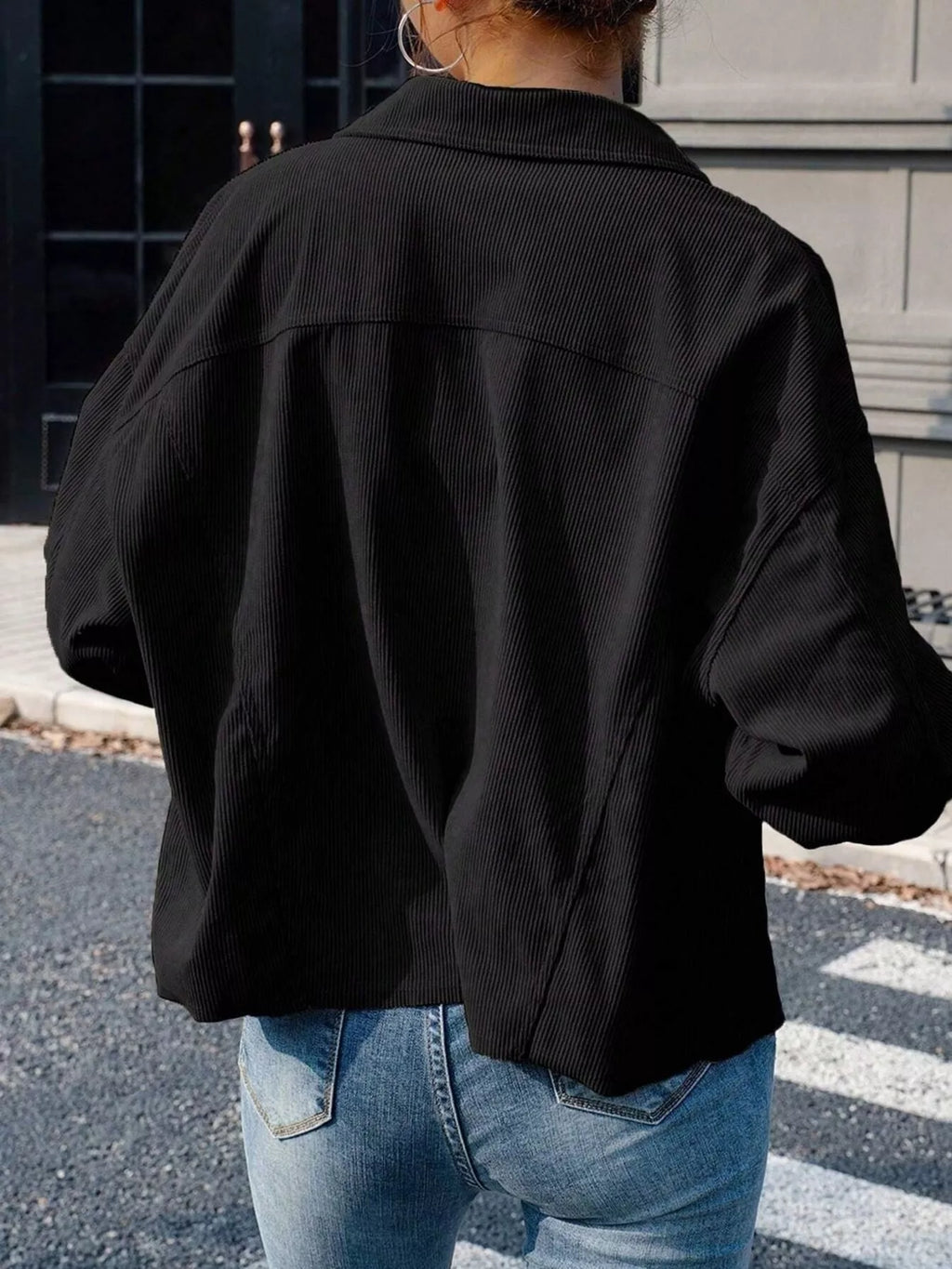 Corduroy Button-down Shacket (7)