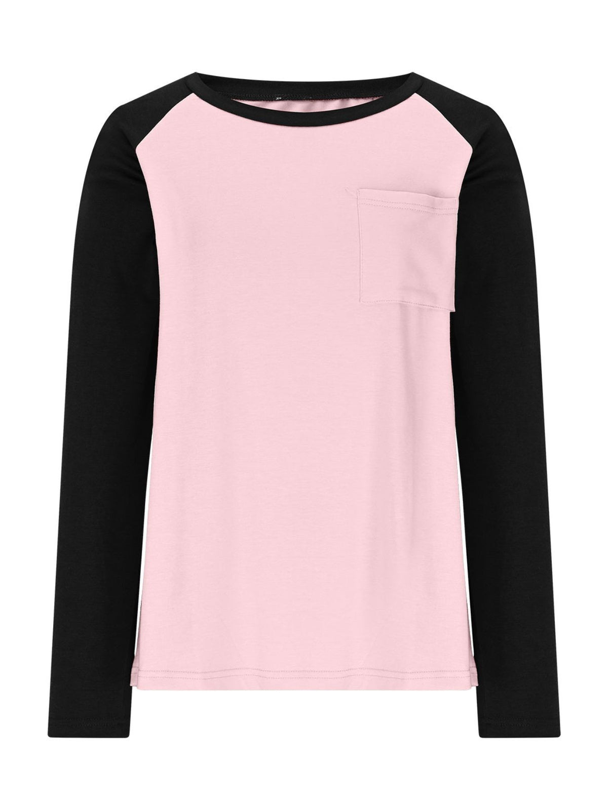 Round Neck Raglan Sleeve T-shirt Pocket (6)