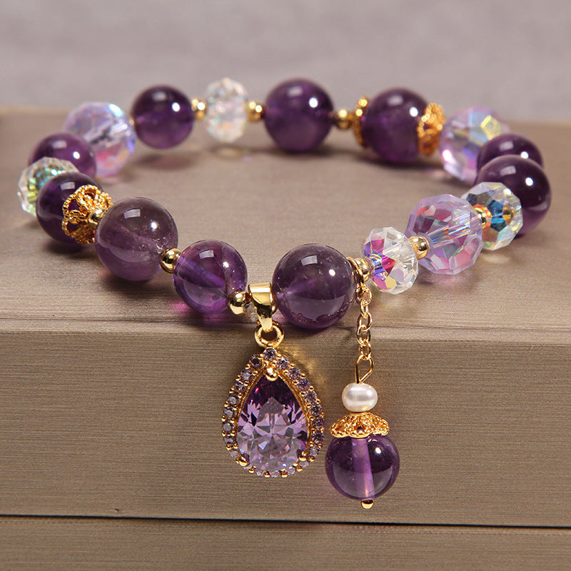 Natural Vintage Purple Crystal Bracelet photo 4