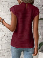Mock Neck Cap Sleeve Top (20)