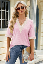 V-neck Half Sleeve T-shirt (22)