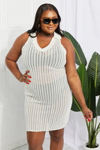 Openwork Johnny Collar Cover Up Dress (20)