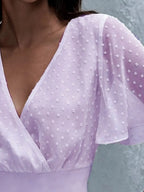 Short Sleeve Smocked Swiss Dot Blouse (11)