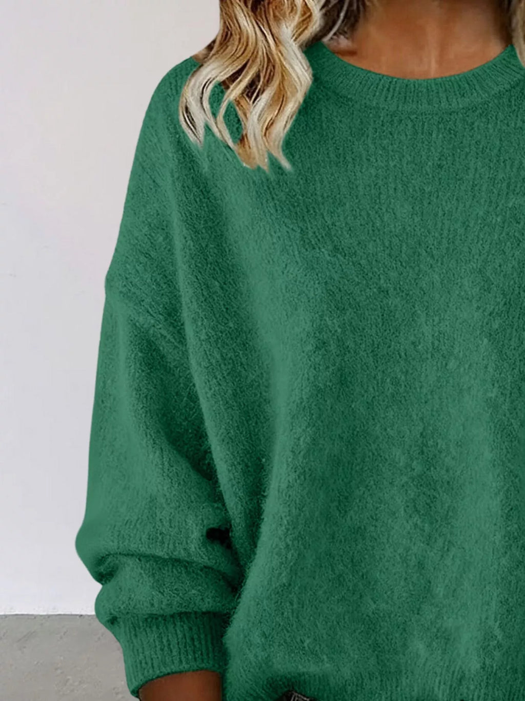 Full Size Round Neck Dropped Shoulder Sweater Plus (4)