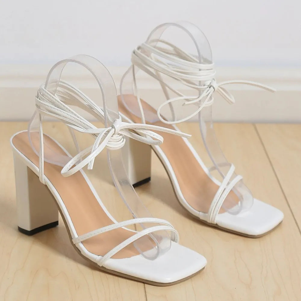 Open Toe Block Heels Sandals (4)