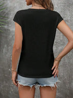 V-neck Short Sleeve T-shirt (11)