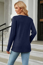 V-neck Long Sleeve Blouse (15)