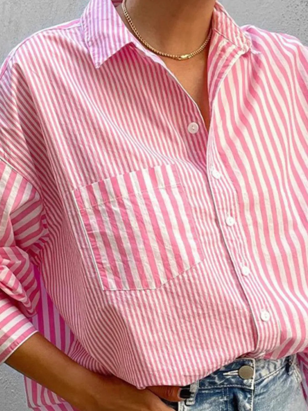 Striped Button Down Long Sleeve Shirt (3)