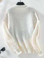 Contrast Round Neck Long Sleeve Sweater (8)