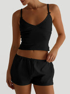 V-neck Cami Shorts Set (2)