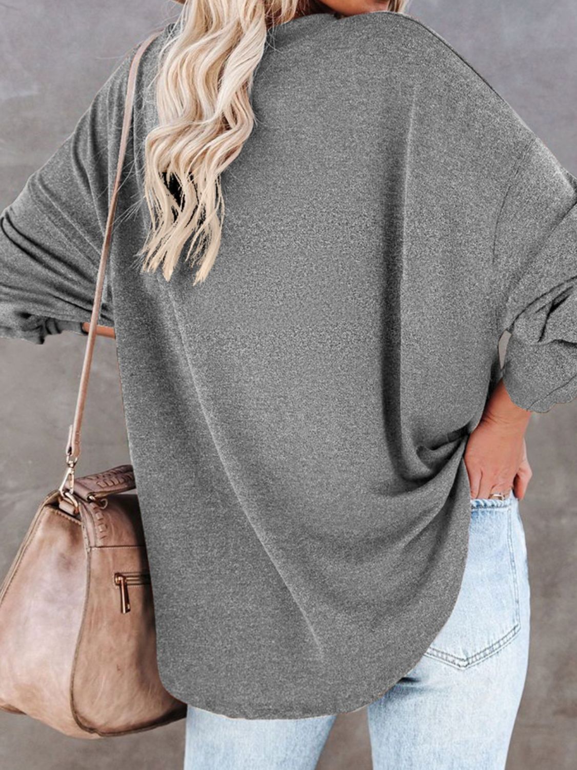Buttoned Drop Shoulder Top (15)