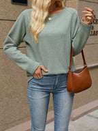 Ribbed Knit Raglan Sleeve T-shirt (6)