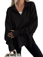 Quarter-zip Dropped Shoulder Sweatshirt (7)