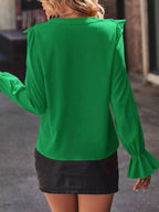 Ruffled Flounce Sleeve Blouse (17)