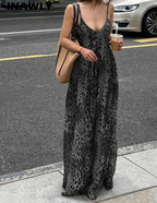 Women's Summer Fashion Leopard Print Spaghetti Strap Dress (5)
