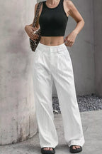 High-waisted Pinstripe Wide-leg Pants (10)